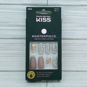 Kiss Masterpiece One-Of-A-Kind Lux Mani 30 Glue On Nails #86801